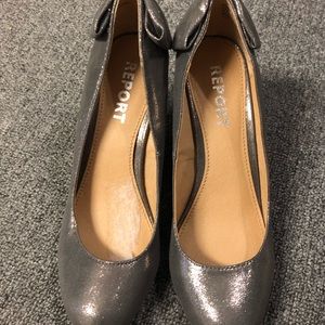 Gold Glitter Platform Heels